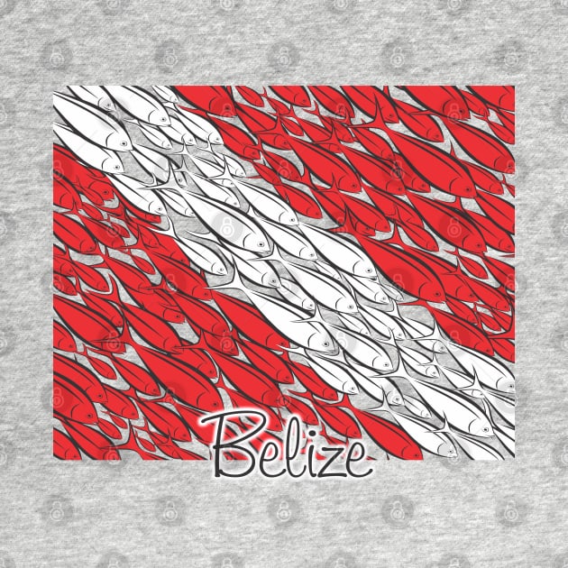 Scuba Diving Flag Belize by Fun Graffix!